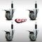 Service Caster 3.5'' SS Gray Poly Swivel 1'' Expanding Stem Caster Set Total Lock Brake, 4PK SCC-SSEXTTL20S3514-PPUB-1-4 - alternate 2